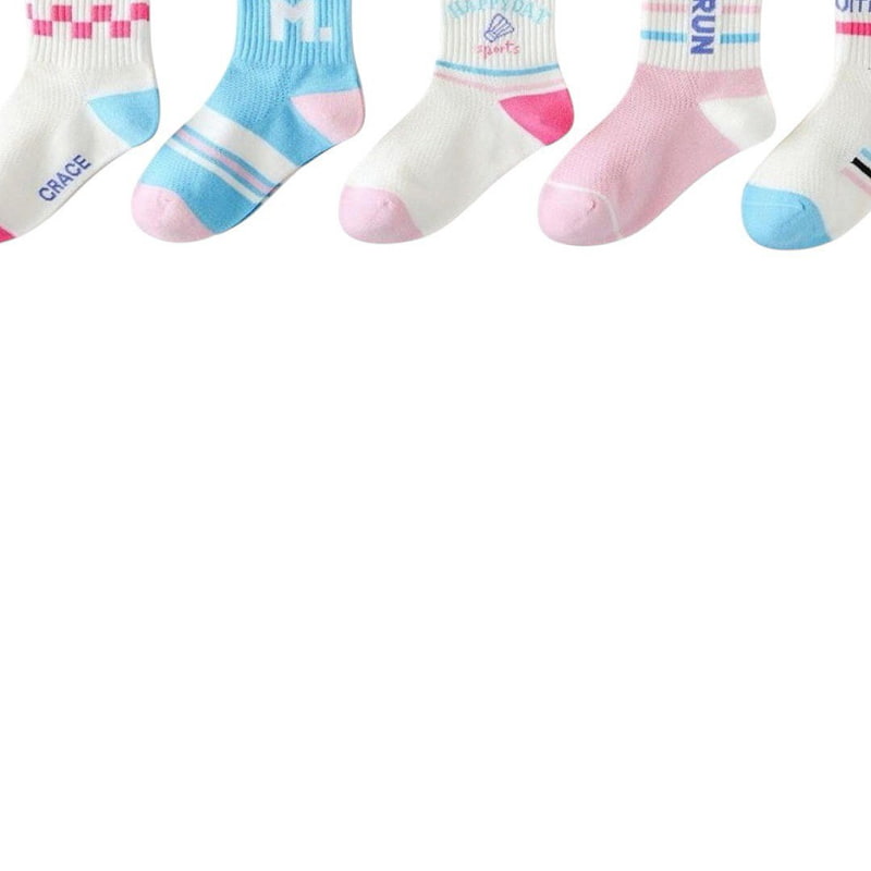 Dudie - Korean Children Fashion - #littlefashionista - Run Socks (set of 5) - 3