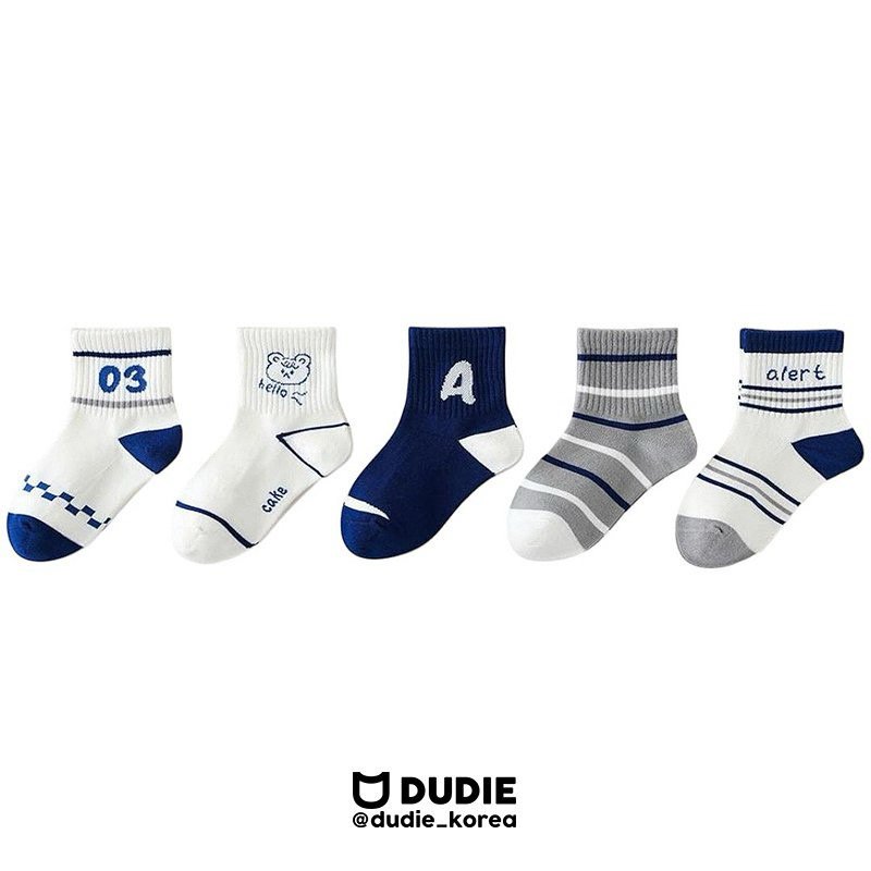 Dudie - Korean Children Fashion - #littlefashionista - Allet Socks (set of 5)