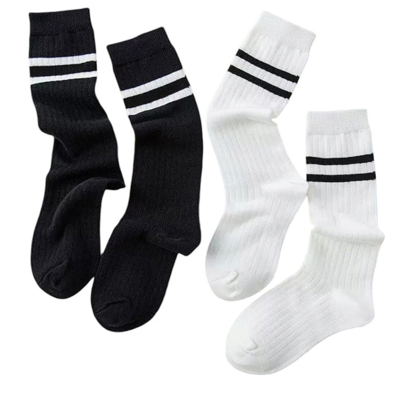 Dudie - Korean Children Fashion - #Kfashion4kids - Two-line Knee Socks (set of 2) - 4