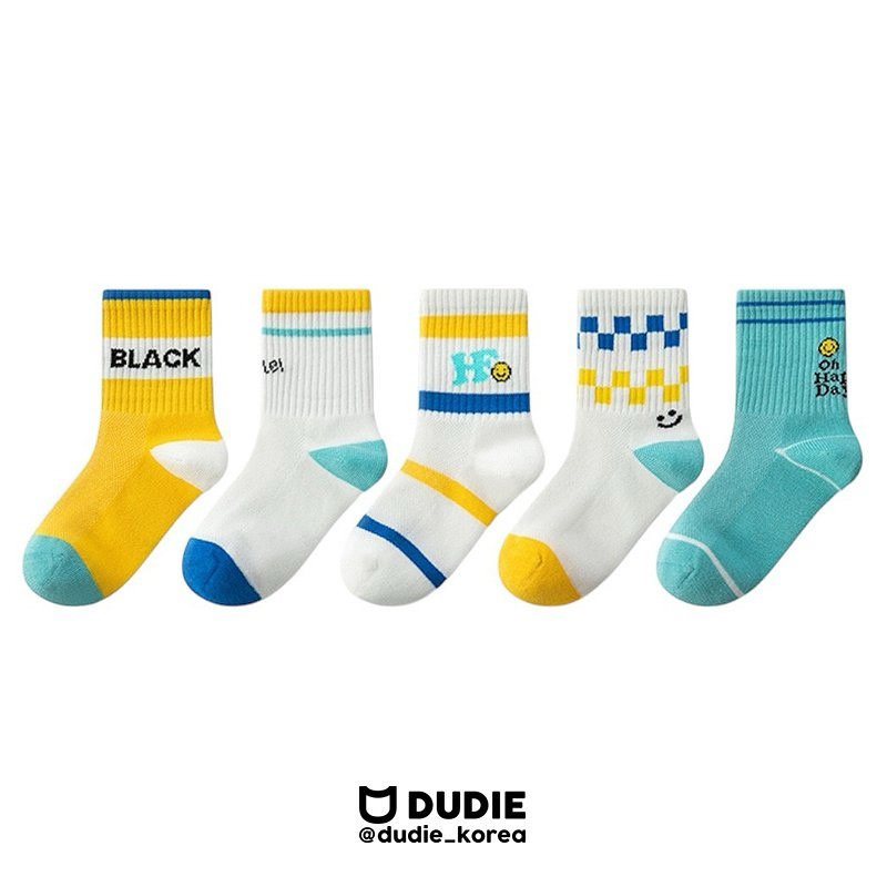 Dudie - Korean Children Fashion - #littlefashionista - High Black Set (set of 5)