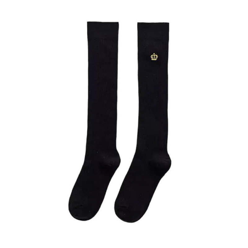 Dudie - Korean Children Fashion - #magicofchildhood - Crown Long Socks Set (set of 2) - 9