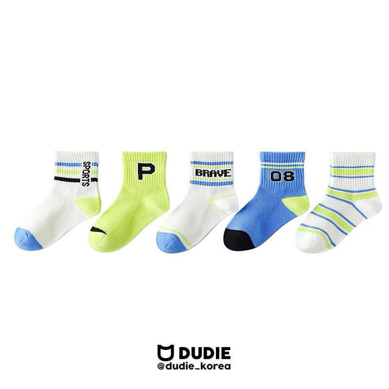 Dudie - Korean Children Fashion - #minifashionista - Bravo Socks (sete of 5)