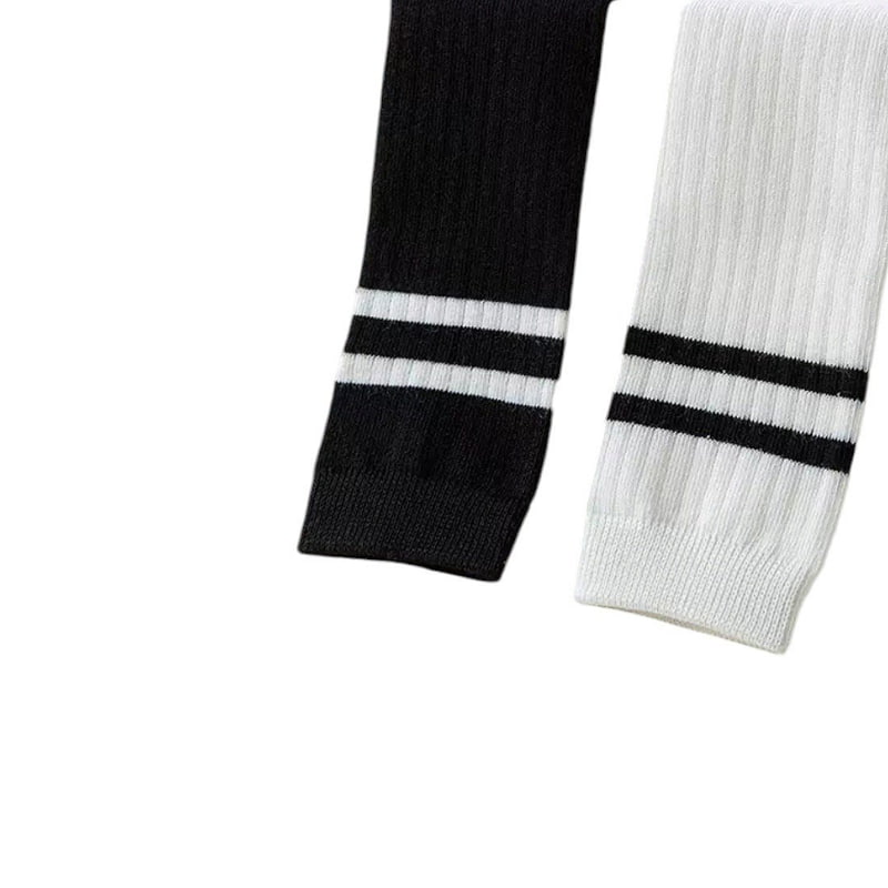 Dudie - Korean Children Fashion - #minifashionista - Two-line Knee Socks (set of 2) - 6