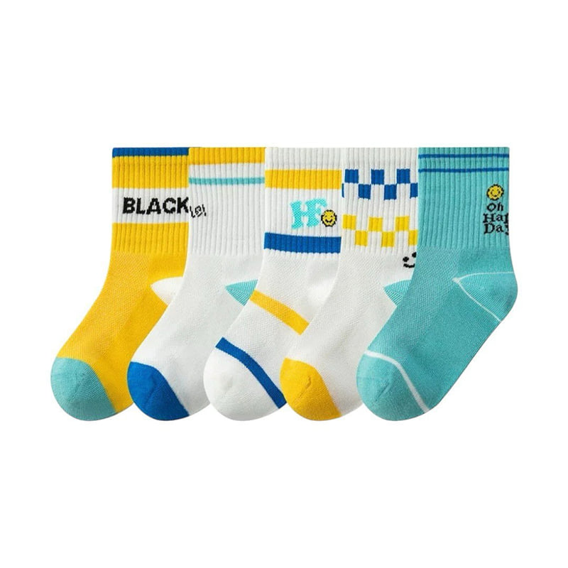 Dudie - Korean Children Fashion - #stylishchildhood - High Black Set (set of 5) - 7
