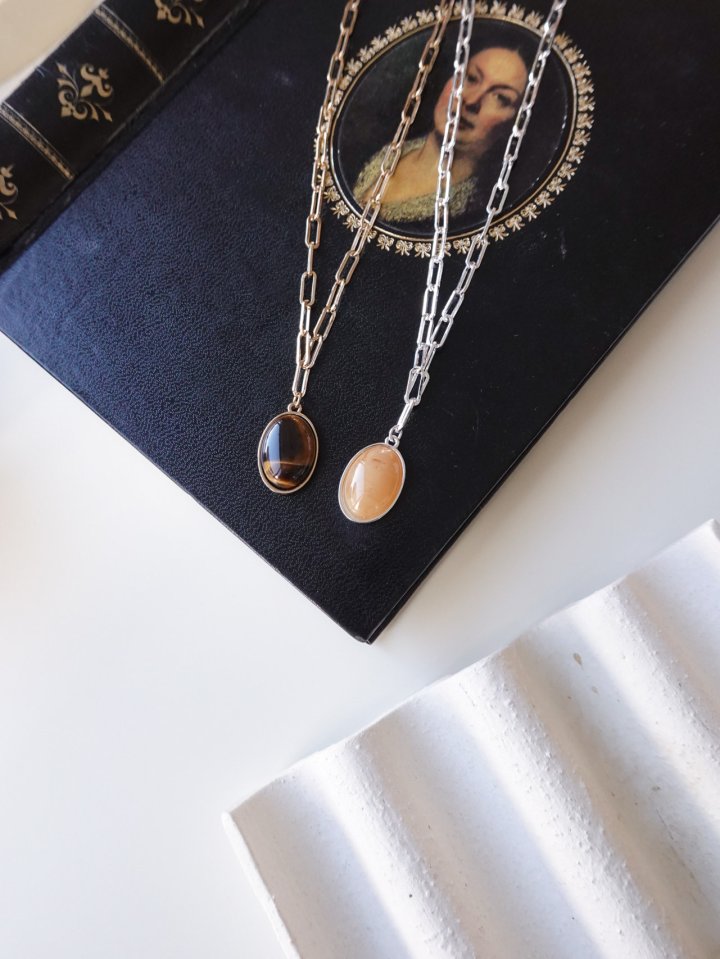 Eeiitt - Korean Women Fashion - #momslook - Botte Stone Necklace - 2