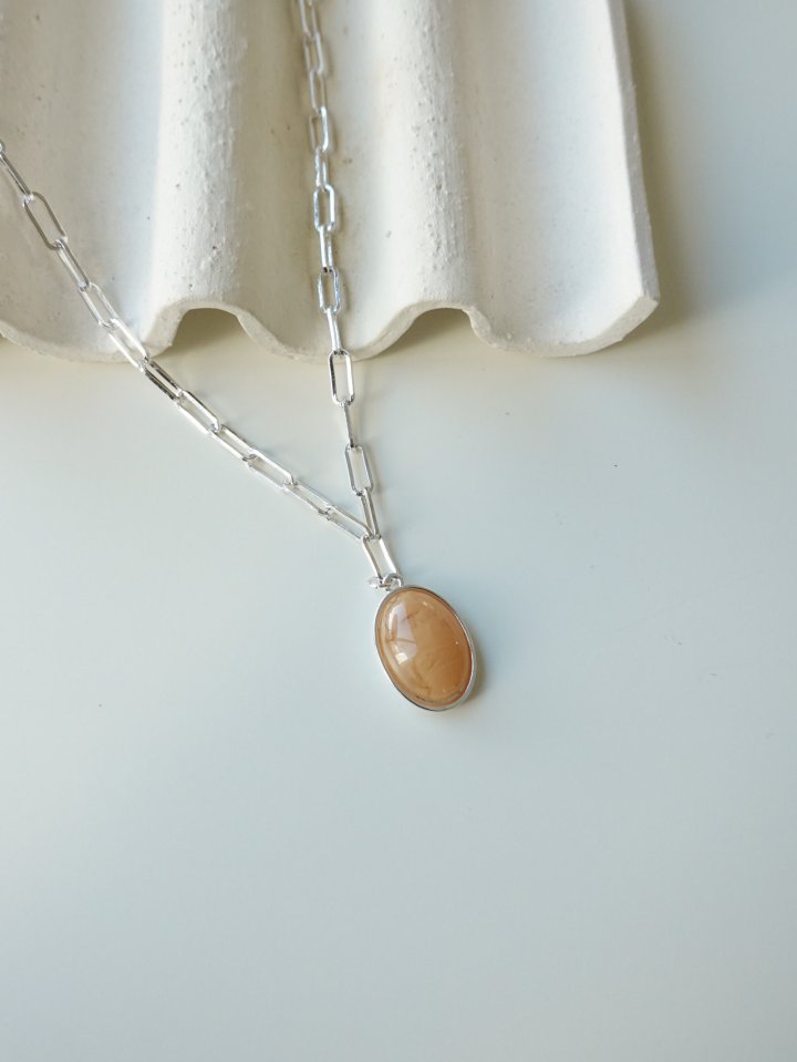Eeiitt - Korean Women Fashion - #womensfashion - Botte Stone Necklace - 4
