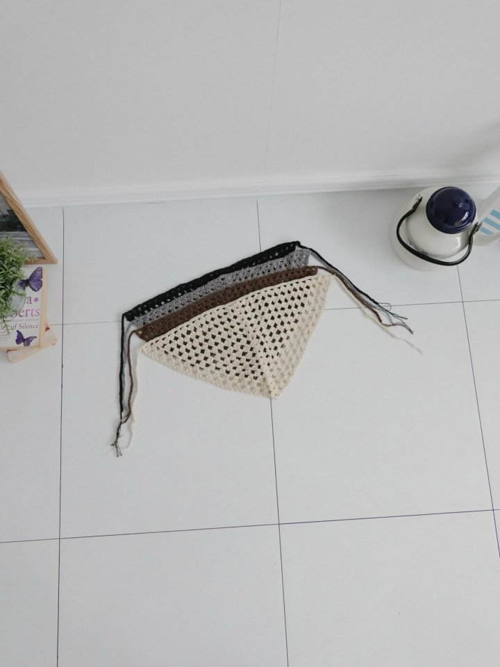 Eeiitt - Korean Women Fashion - #momslook - Moss Knit Punching Hair Kerchief - 10