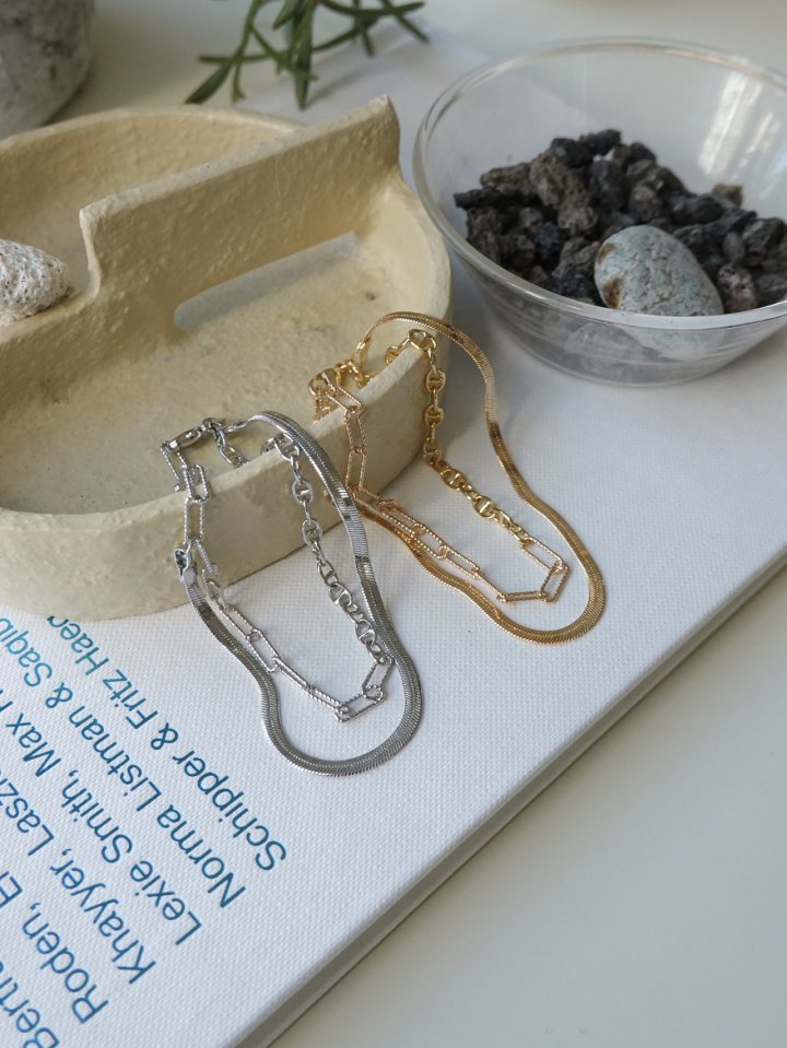 Eeiitt - Korean Women Fashion - #momslook - Uno Layered Snake Bracelet