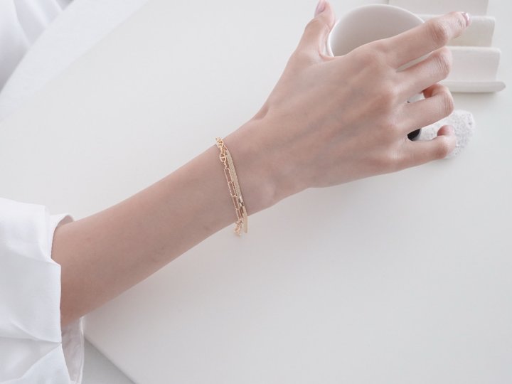 Eeiitt - Korean Women Fashion - #momslook - Uno Layered Snake Bracelet - 11