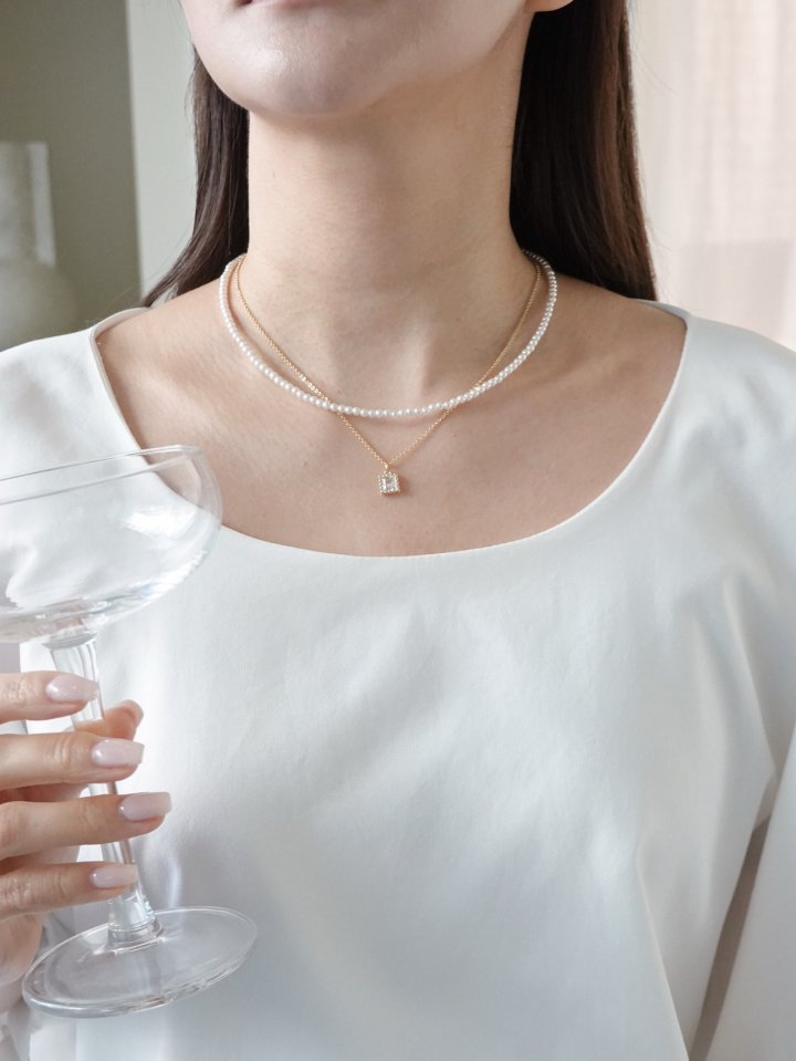 Eeiitt - Korean Women Fashion - #momslook - Stephanus Layered Pearl Necklace - 8