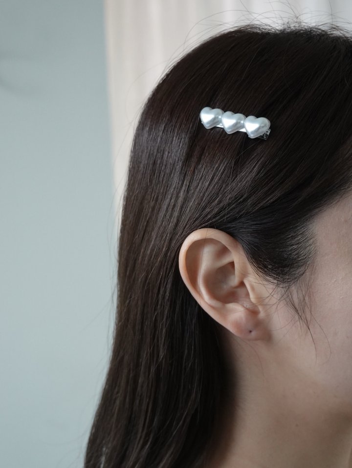 Eeiitt - Korean Women Fashion - #momslook - Triple Mini Heart Hairpin - 6