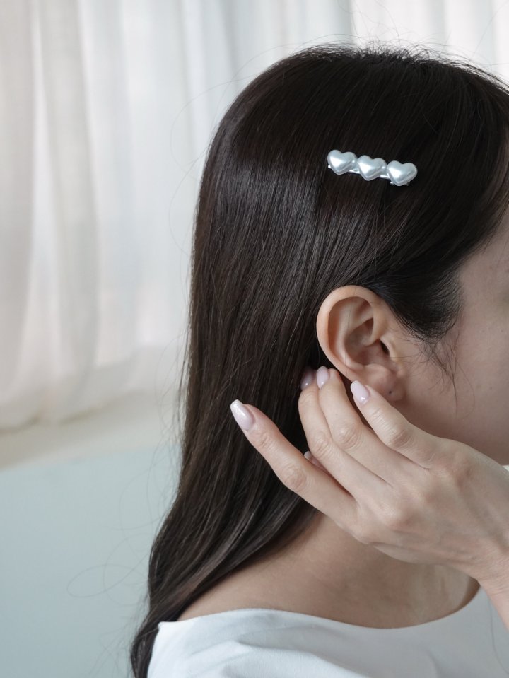 Eeiitt - Korean Women Fashion - #momslook - Triple Mini Heart Hairpin - 8
