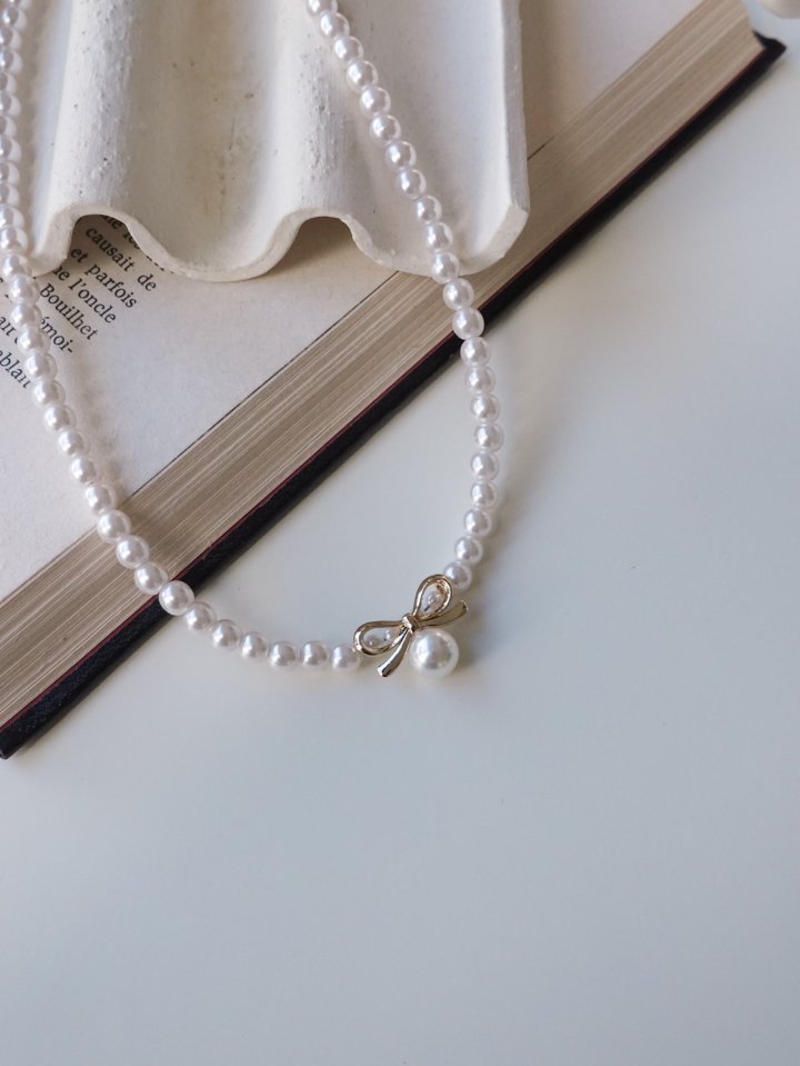 Eeiitt - Korean Women Fashion - #momslook - Elysian Ribbon Necklace - 3