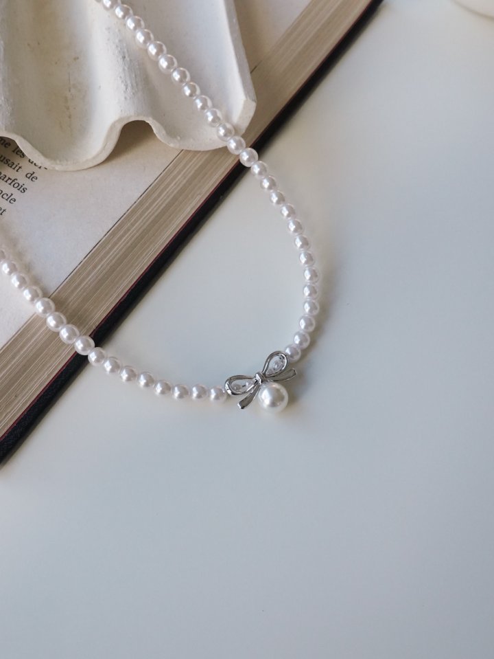 Eeiitt - Korean Women Fashion - #momslook - Elysian Ribbon Necklace - 4