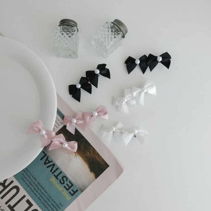 Eeiitt - Korean Women Fashion - #momslook - Pretty Double Ribbon Hairpin - 10