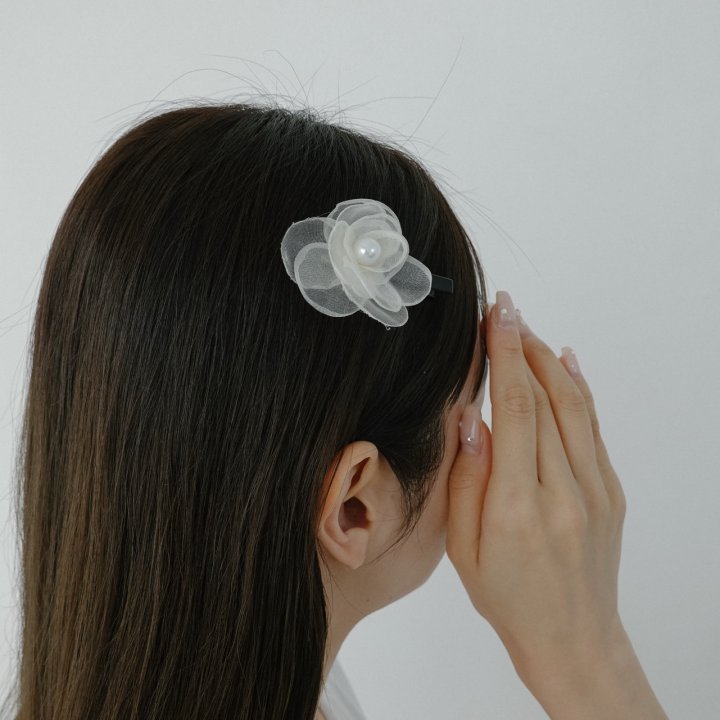 Eeiitt - Korean Women Fashion - #momslook - See Through Flower Hairpin - 8