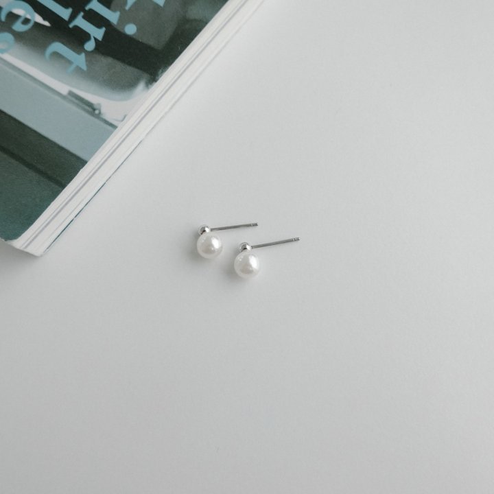 Eeiitt - Korean Women Fashion - #momslook - Moring Pearl Earring - 5