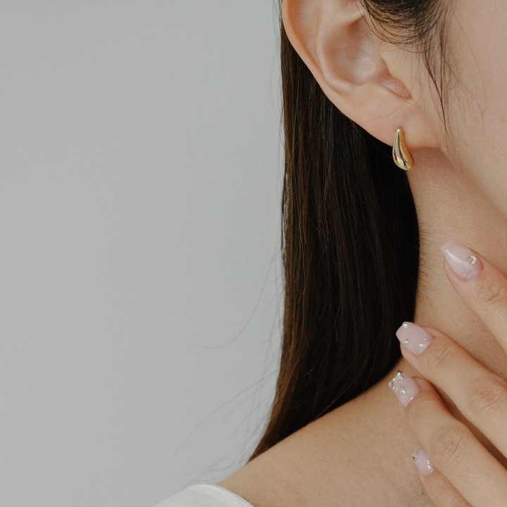 Eeiitt - Korean Women Fashion - #momslook - Minime Water Drop Earring - 11