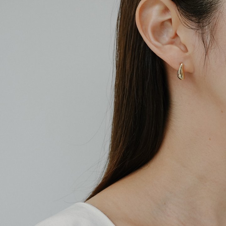 Eeiitt - Korean Women Fashion - #momslook - Minime Water Drop Earring - 9