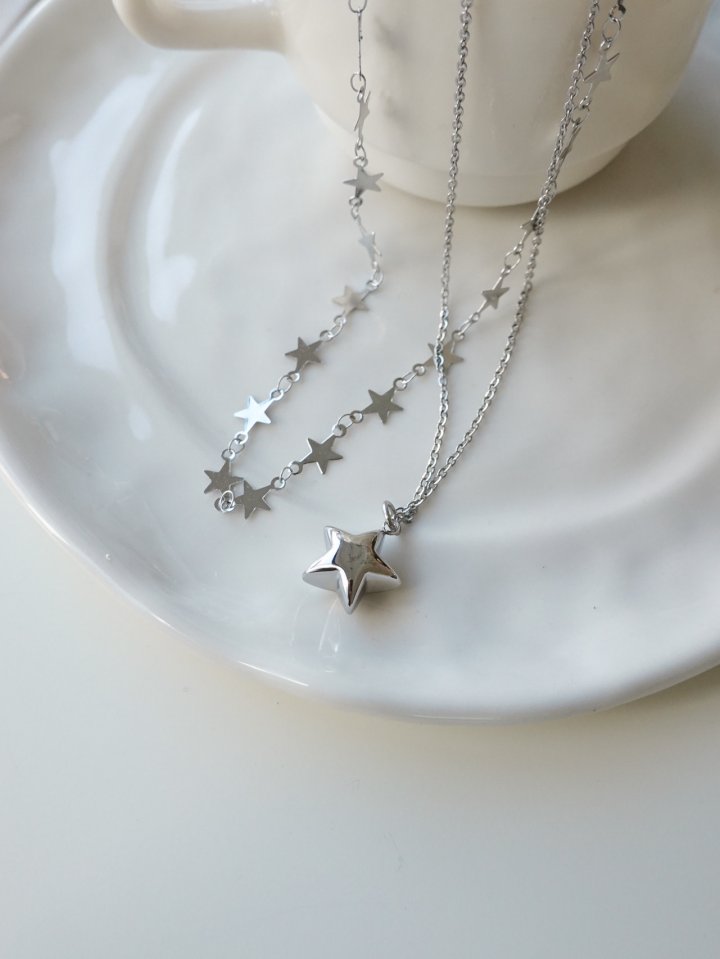 Eeiitt - Korean Women Fashion - #momslook - Star Born Necklace - 3