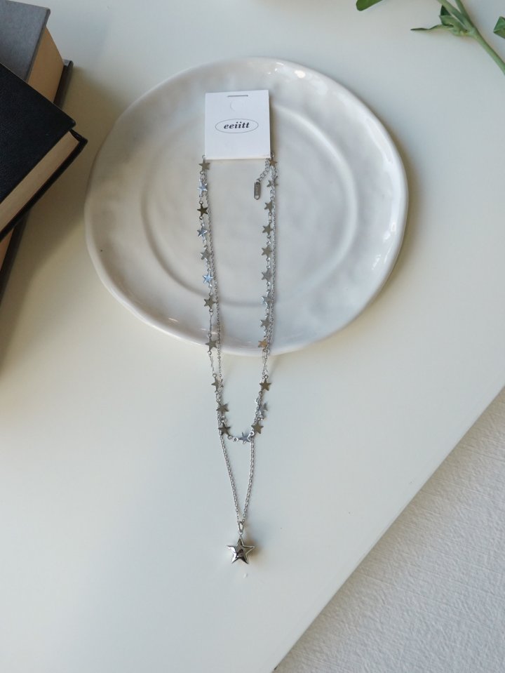 Eeiitt - Korean Women Fashion - #momslook - Star Born Necklace - 9