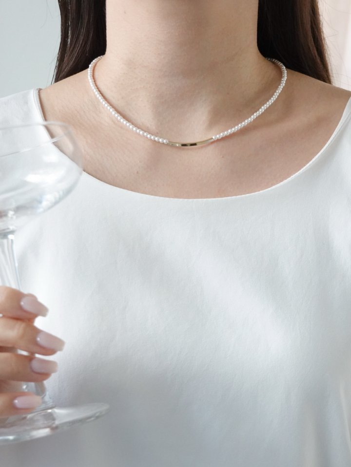 Eeiitt - Korean Women Fashion - #momslook - Creeq Point Pearl Necklace