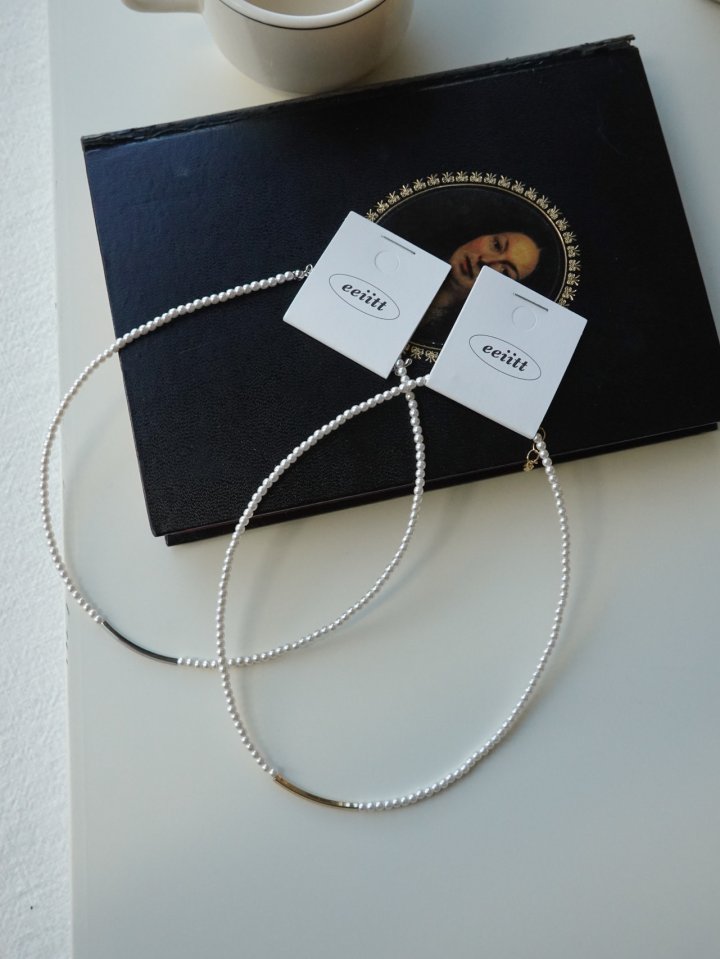 Eeiitt - Korean Women Fashion - #momslook - Creeq Point Pearl Necklace - 11