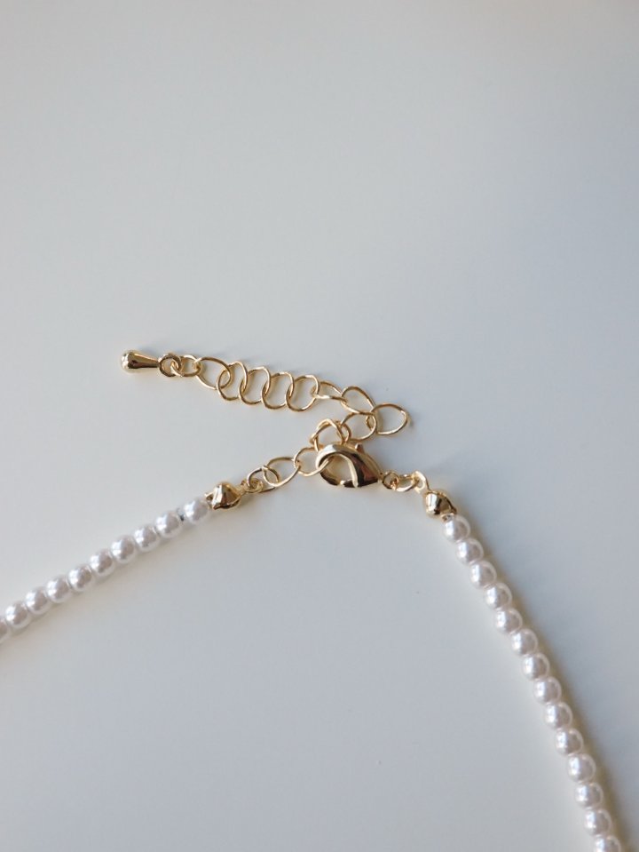 Eeiitt - Korean Women Fashion - #momslook - Creeq Point Pearl Necklace - 5