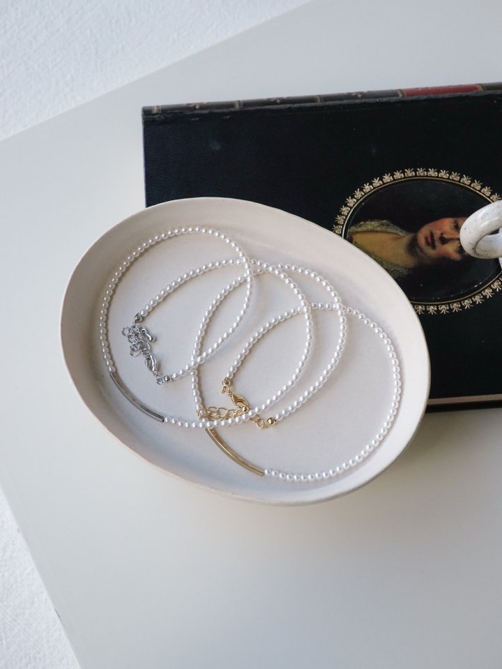 Eeiitt - Korean Women Fashion - #momslook - Creeq Point Pearl Necklace - 9