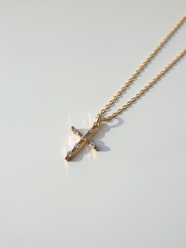 Eeiitt - Korean Women Fashion - #womensfashion - Balond Cross Necklace - 4