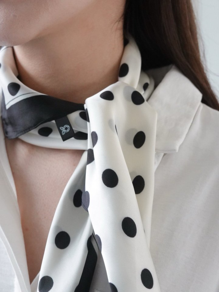 Eeiitt - Korean Women Fashion - #pursuepretty - Dot Colored Hair Kerchief - 7