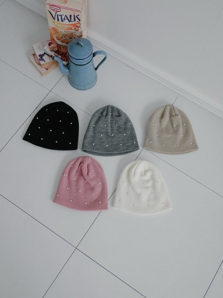 Eeiitt - Korean Women Fashion - #pursuepretty - Mini Pearl Beanie