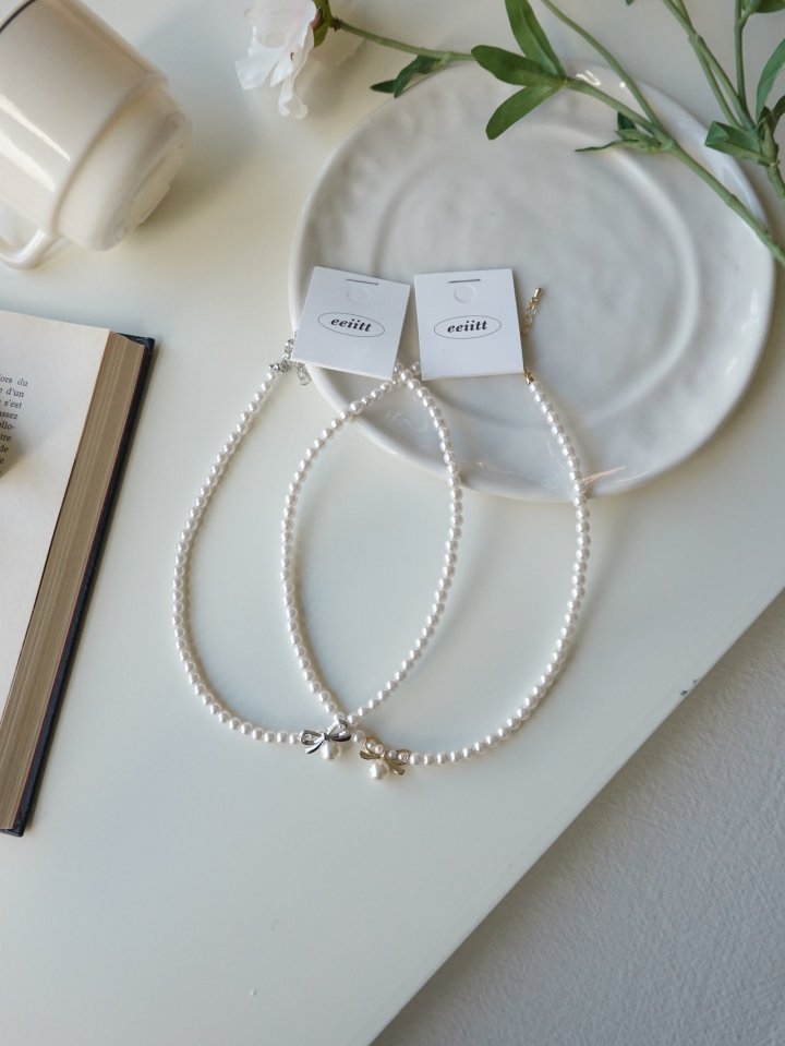 Eeiitt - Korean Women Fashion - #restrostyle - Elysian Ribbon Necklace - 10