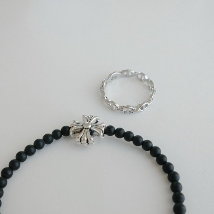 Eeiitt - Korean Women Fashion - #romanticstyle - Credit Ring Bracelet Set - 5