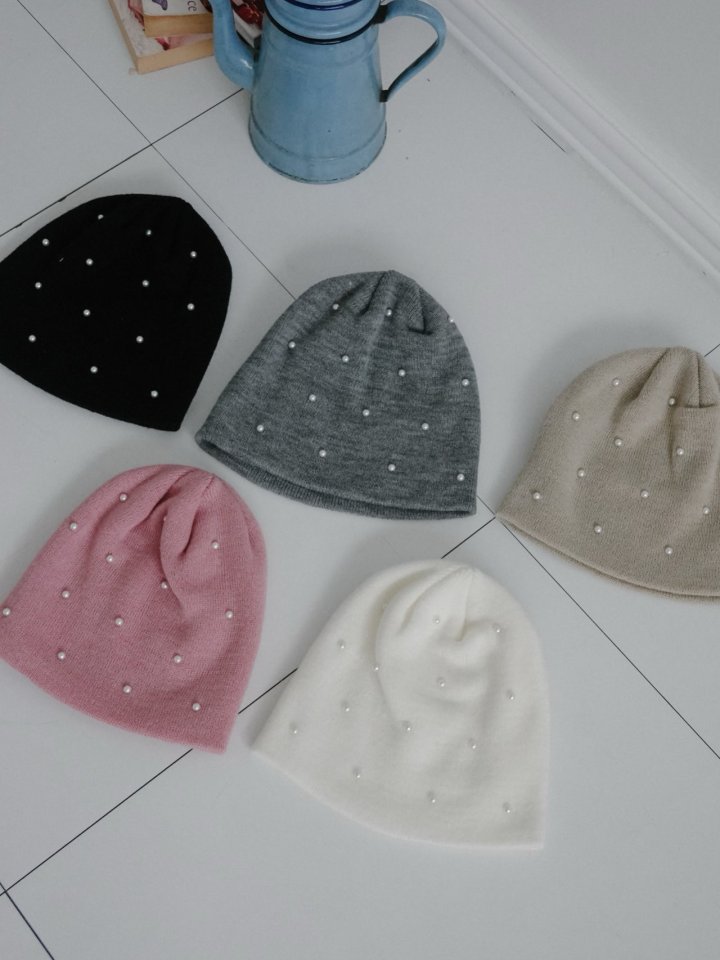Eeiitt - Korean Women Fashion - #romanticstyle - Mini Pearl Beanie - 3