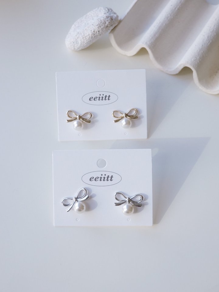 Eeiitt - Korean Women Fashion - #shopsmall - Elysian Ribbon Earring - 11
