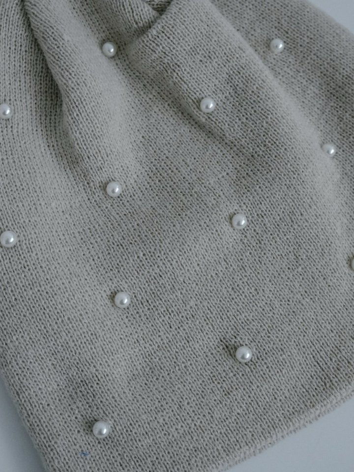 Eeiitt - Korean Women Fashion - #romanticstyle - Mini Pearl Beanie - 4