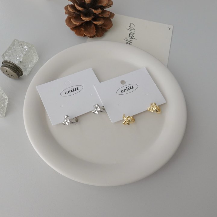 Eeiitt - Korean Women Fashion - #thatsdarling - Miyou Mini Ribbon Ring Earring - 10