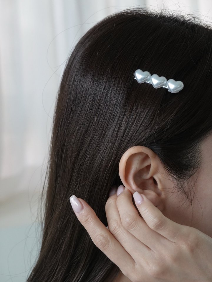 Eeiitt - Korean Women Fashion - #vintageinspired - Triple Mini Heart Hairpin - 10