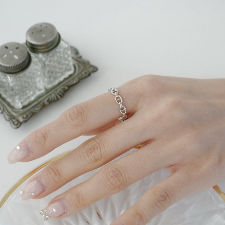 Eeiitt - Korean Women Fashion - #vintagekidsstyle - Credit Ring Bracelet Set - 2