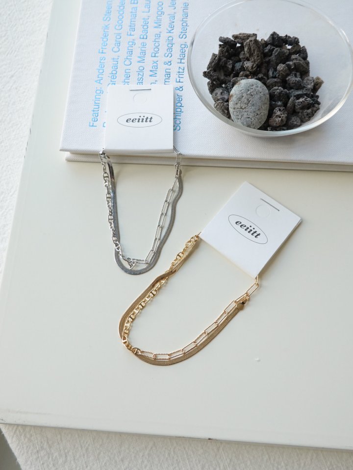 Eeiitt - Korean Women Fashion - #womensfashion - Uno Layered Snake Bracelet - 10
