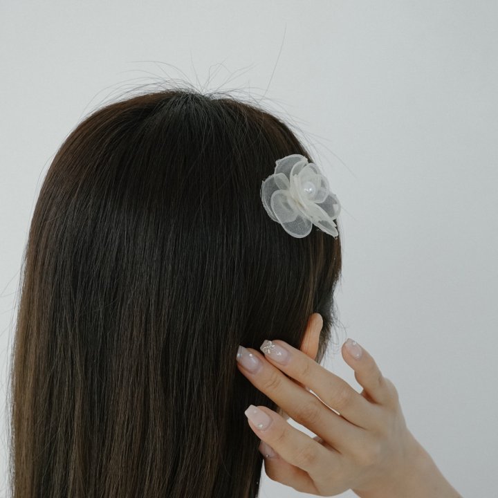 Eeiitt - Korean Women Fashion - #womensfashion - See Through Flower Hairpin - 11