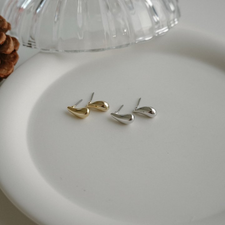 Eeiitt - Korean Women Fashion - #womensfashion - Minime Water Drop Earring - 2