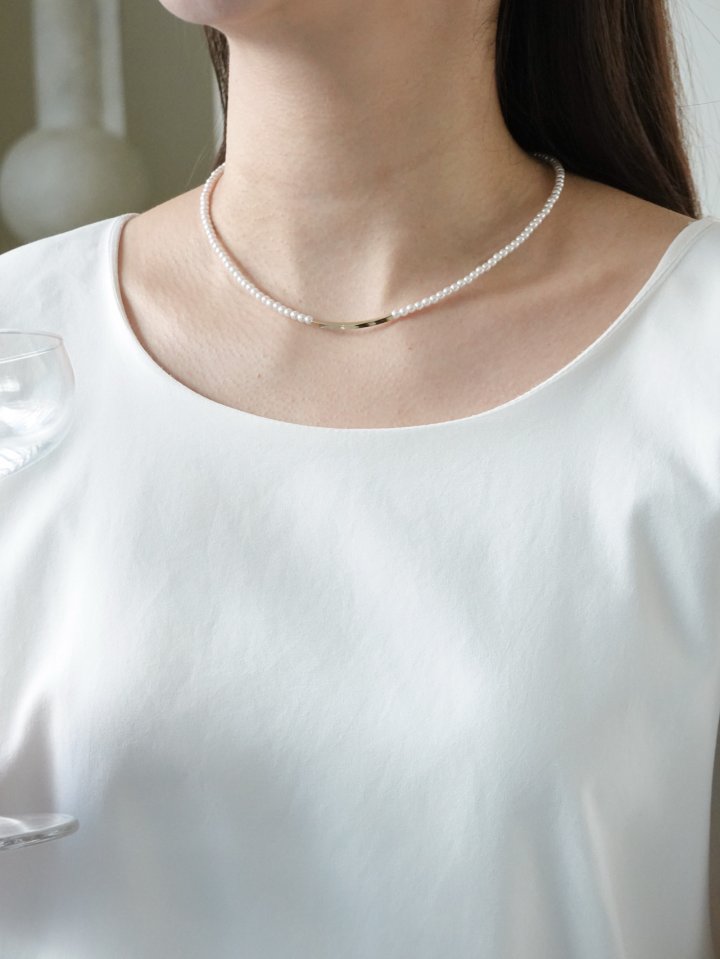 Eeiitt - Korean Women Fashion - #womensfashion - Creeq Point Pearl Necklace - 10