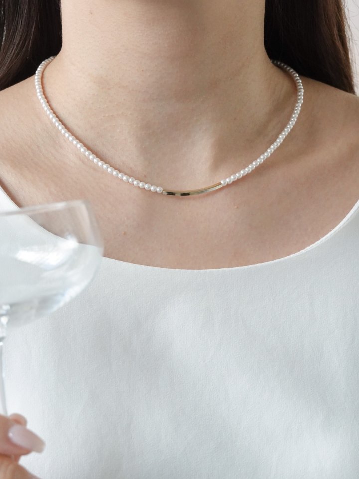 Eeiitt - Korean Women Fashion - #womensfashion - Creeq Point Pearl Necklace - 6