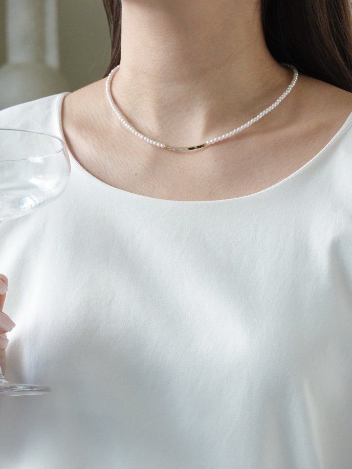 Eeiitt - Korean Women Fashion - #womensfashion - Creeq Point Pearl Necklace - 8