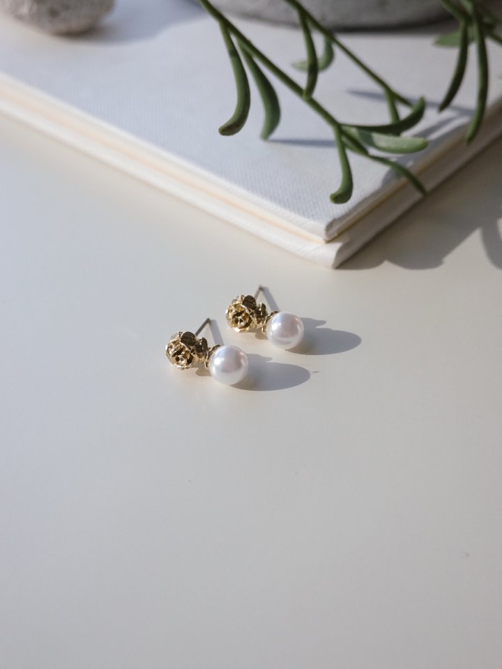 Eeiitt - Korean Women Fashion - #womensfashion - Rose Me Pearl Earring - 2