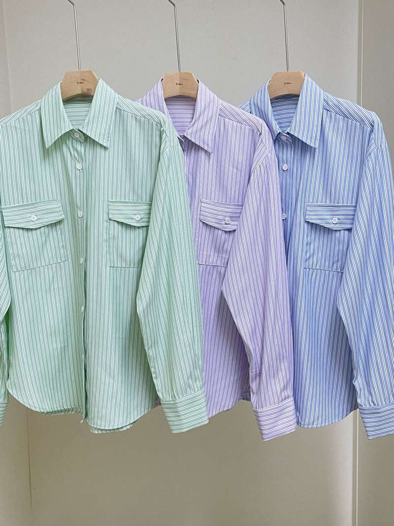 Elmu - Korean Women Fashion - #momslook - Leo Pocket Shirt - 12