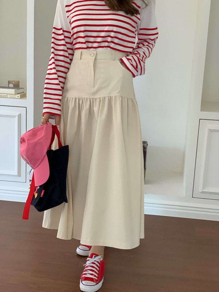 Elmu - Korean Women Fashion - #momslook - Fril Jean Skirt - 3