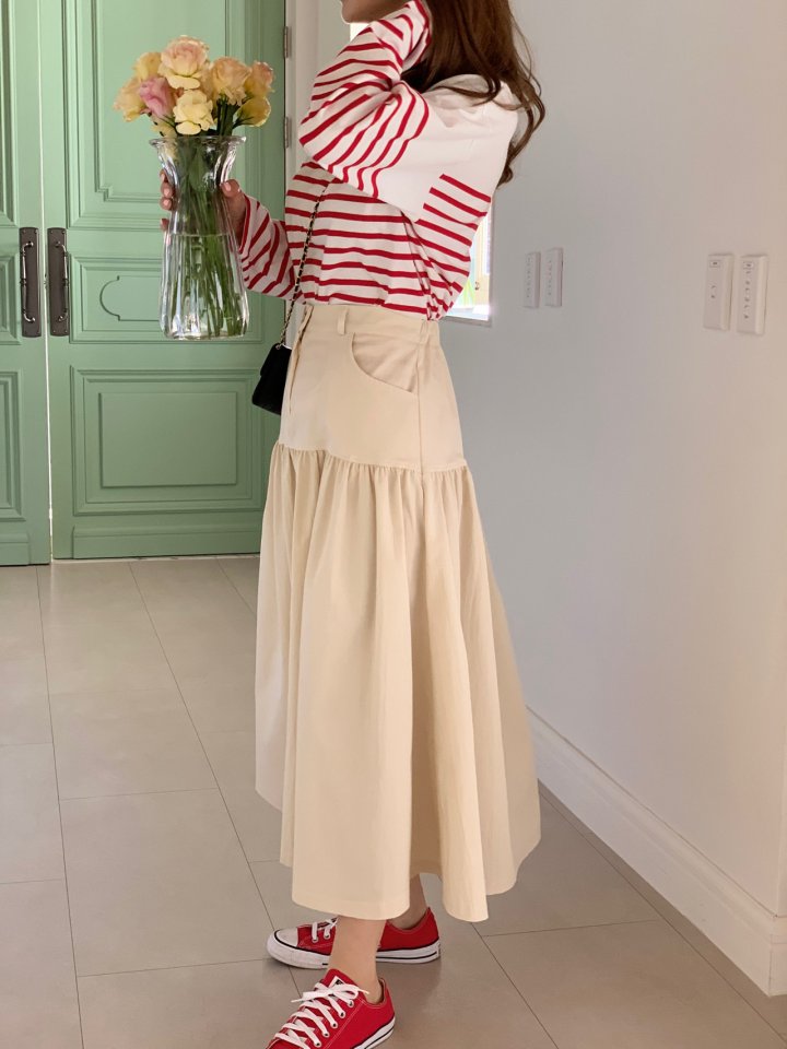 Elmu - Korean Women Fashion - #momslook - Fril Jean Skirt - 5